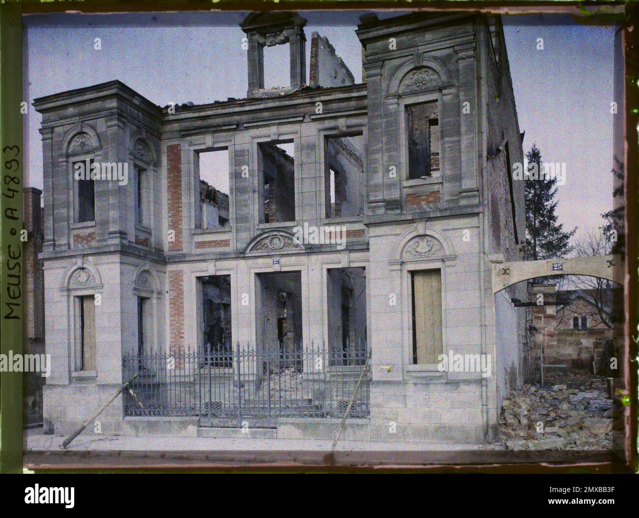 Révigny, Frankreich , 1914-1915 - verwüstete Gebiete, Nord- und Ostfrankreich - Jean Brunhes, Auguste Léon und Georges Chevalier - (Dezember 1914 - April 1915) Stockfoto