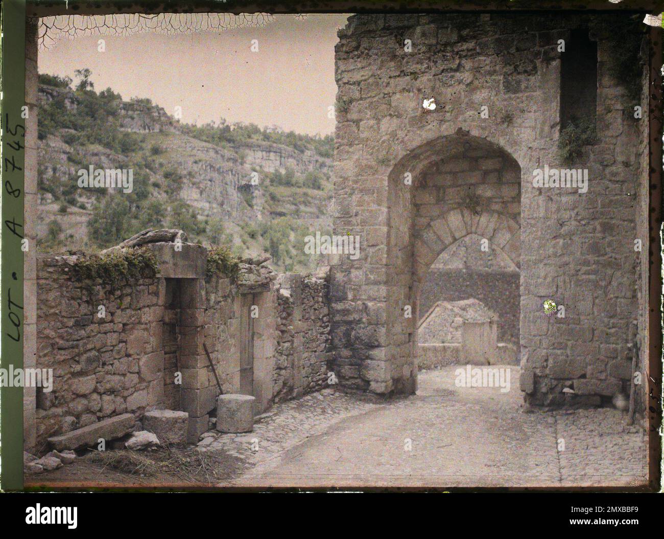 Rocamadour, Frankreich , 1916 - Französische Provinzen - Jean Brunhes, Auguste Léon und Georges Chevalier - (April - Juli) Stockfoto