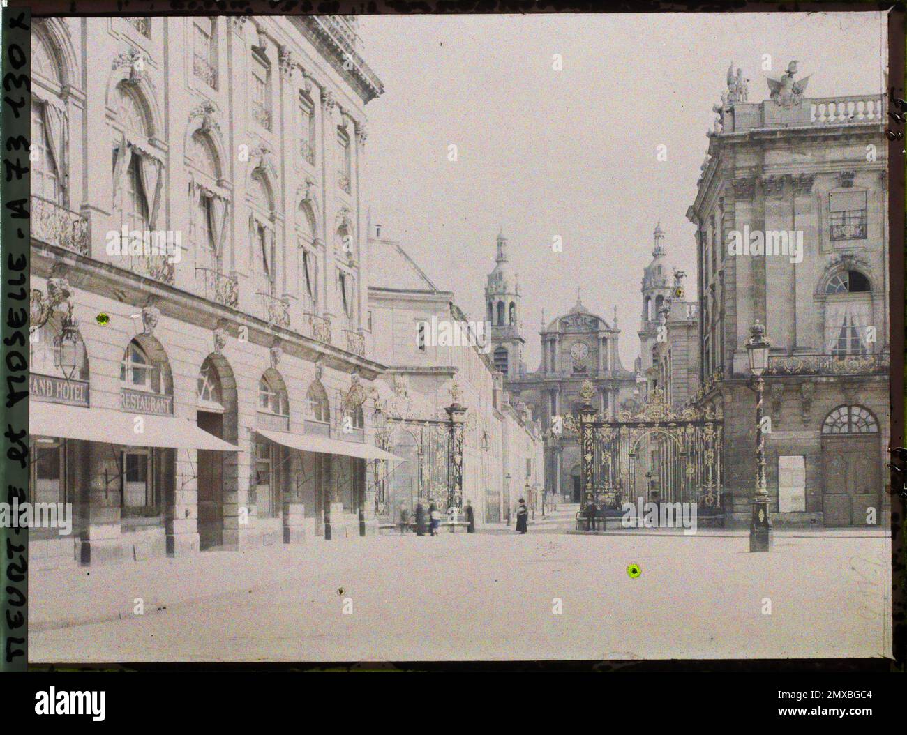 Nancy , Frankreich Place Stanislas , 1914-1915 - verwüstete Gebiete, Nord- und Ostfrankreich - Jean Brunhes, Auguste Léon und Georges Chevalier - (Dezember 1914 - April 1915) Stockfoto