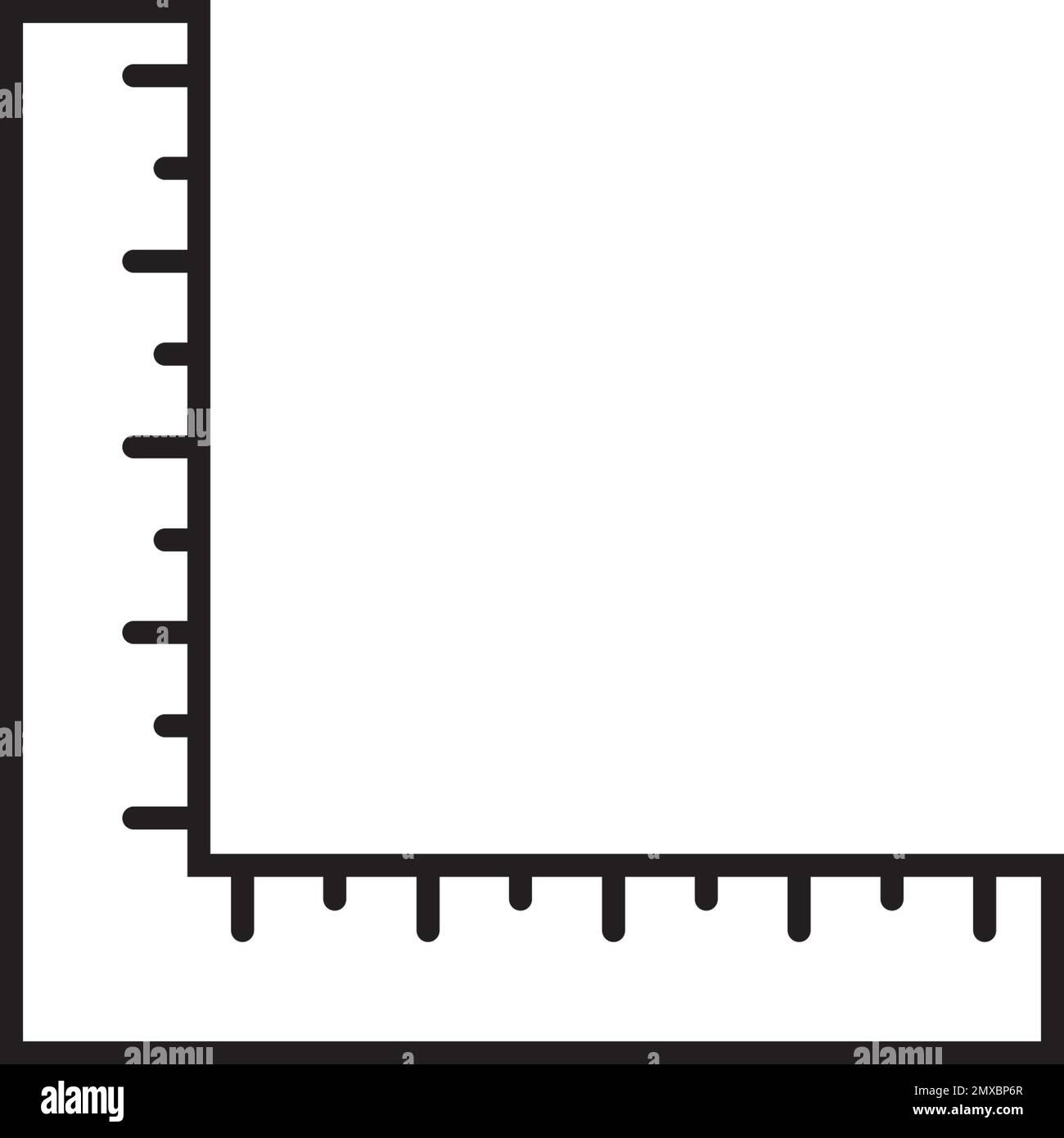 Hintergrund der Vektorkonstruktion für das Linealsymbol. Stock Vektor