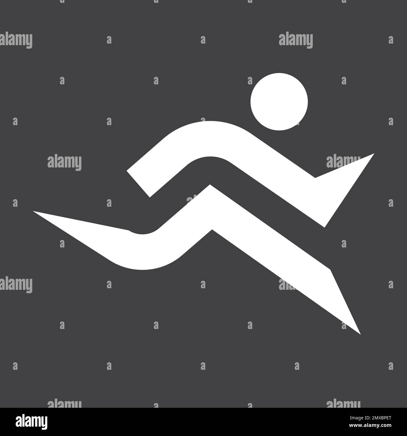 Laufender Mann Vektor icon. Einfache flache Symbol auf weißem Hintergrund Stock Vektor