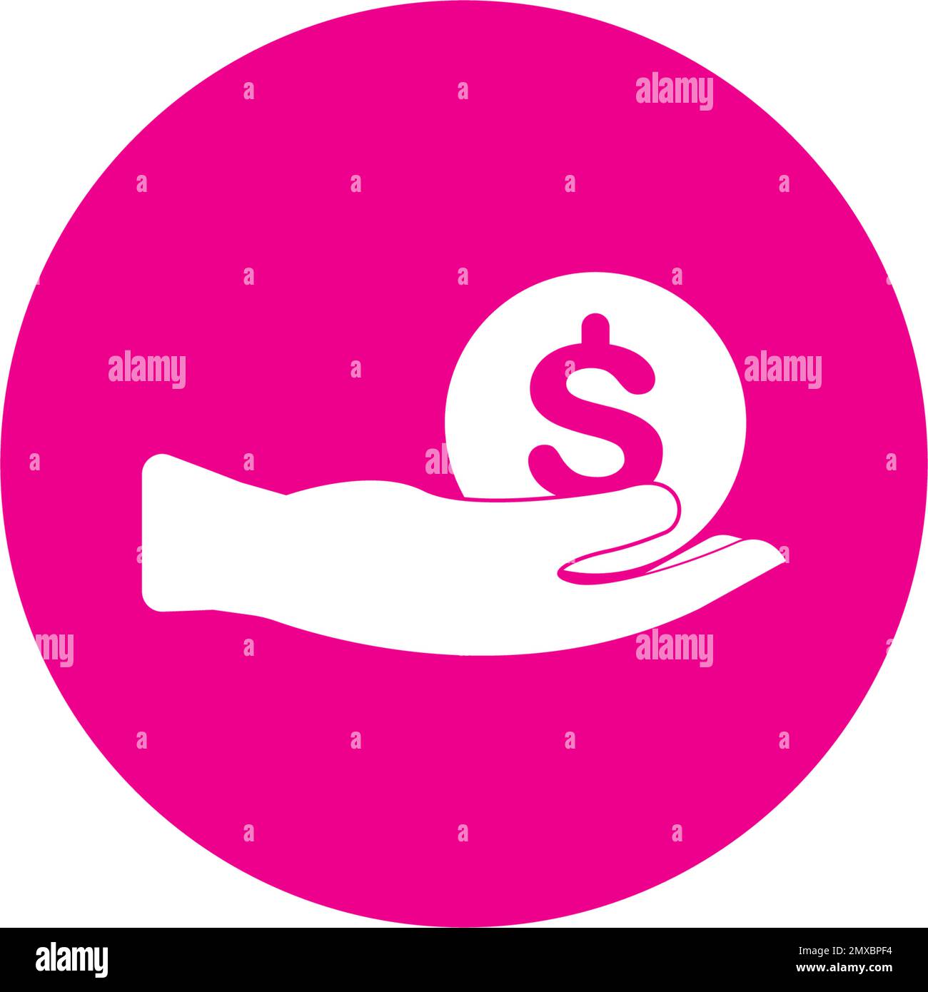 Spendenvektorsymbol, Logo-Design. Stock Vektor