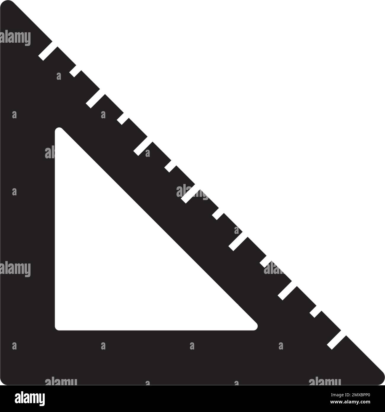 Hintergrund der Vektorkonstruktion für das Linealsymbol. Stock Vektor