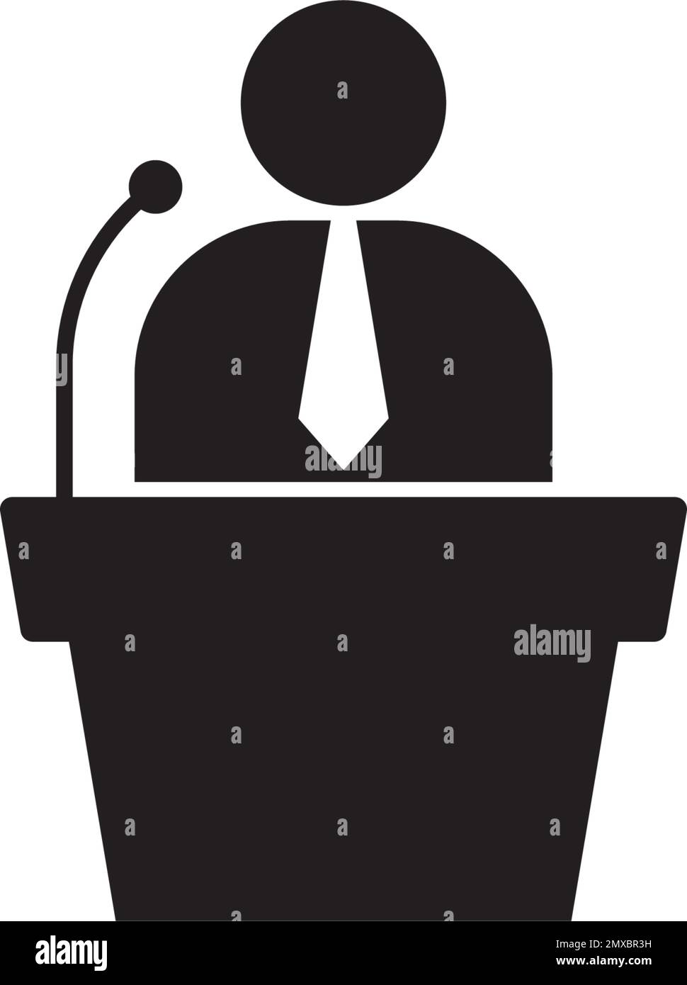 Vektordesign des öffentlichen Sprechersymbols. Stock Vektor