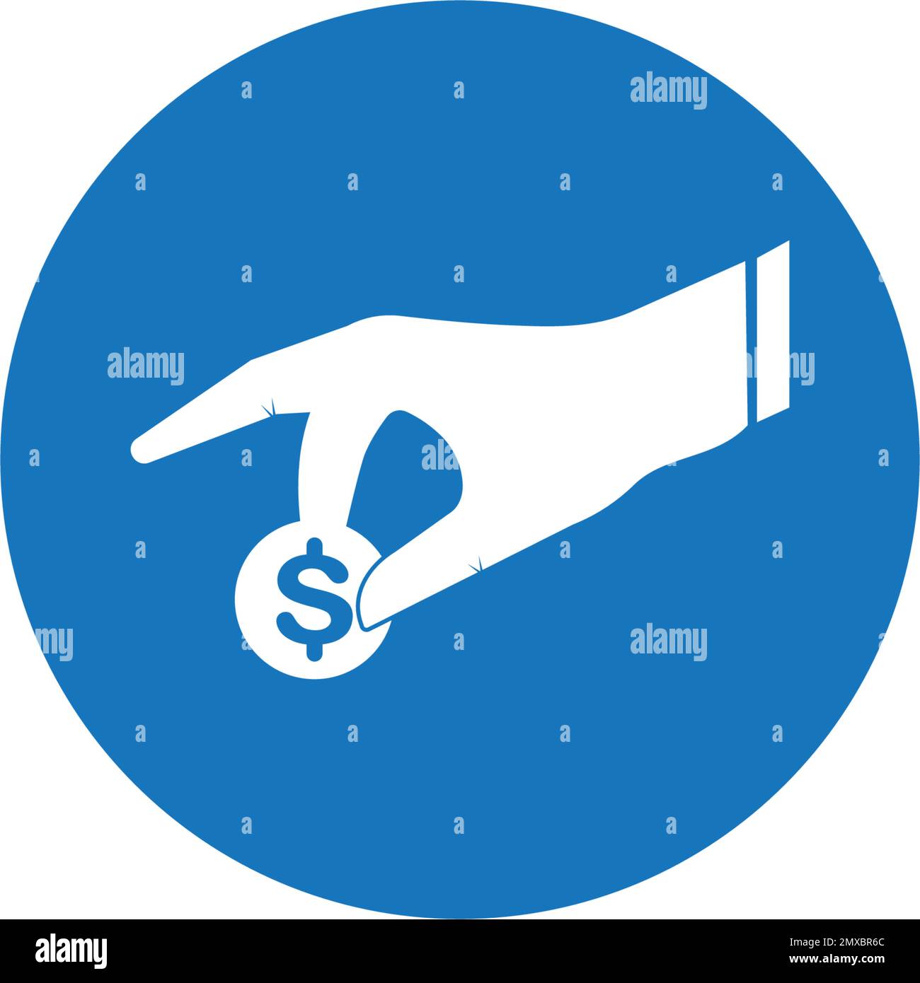 Spendenvektorsymbol, Logo-Design. Stock Vektor