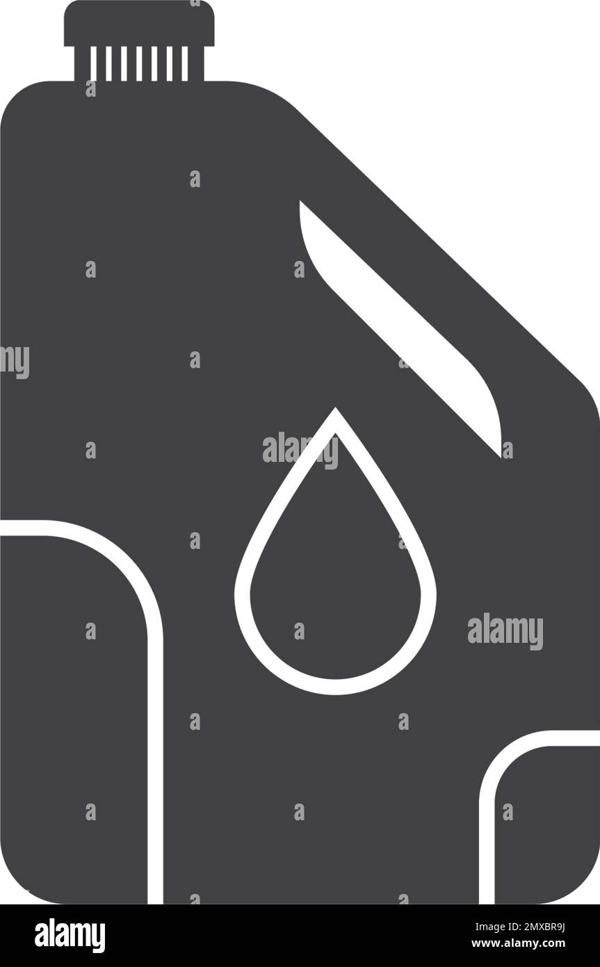Ölkanister-Symbol, Benzin-Symbole Vektor. Einfache Darstellung von Symbolvektorsymbolen von Ölvektorsymbolen des Ölbehälters für Vektorsymbole für das Betanken im Web Stock Vektor