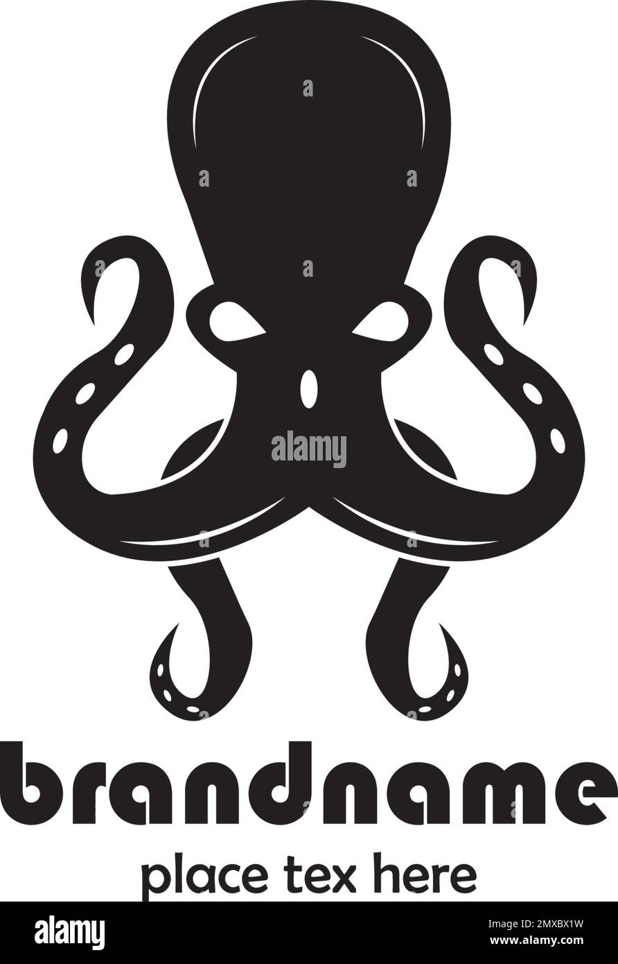 Vektorvorlage für das Octopus Logo. Symbol Symbol Konzept Symbol. Stock Vektor