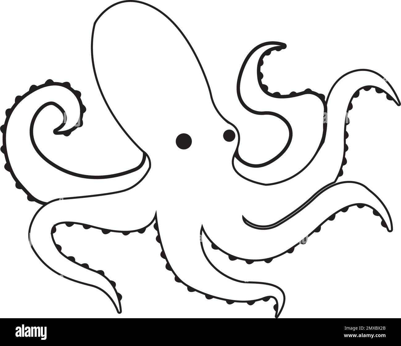 Vektorvorlage für das Octopus Logo. Symbol Symbol Konzept Symbol. Stock Vektor