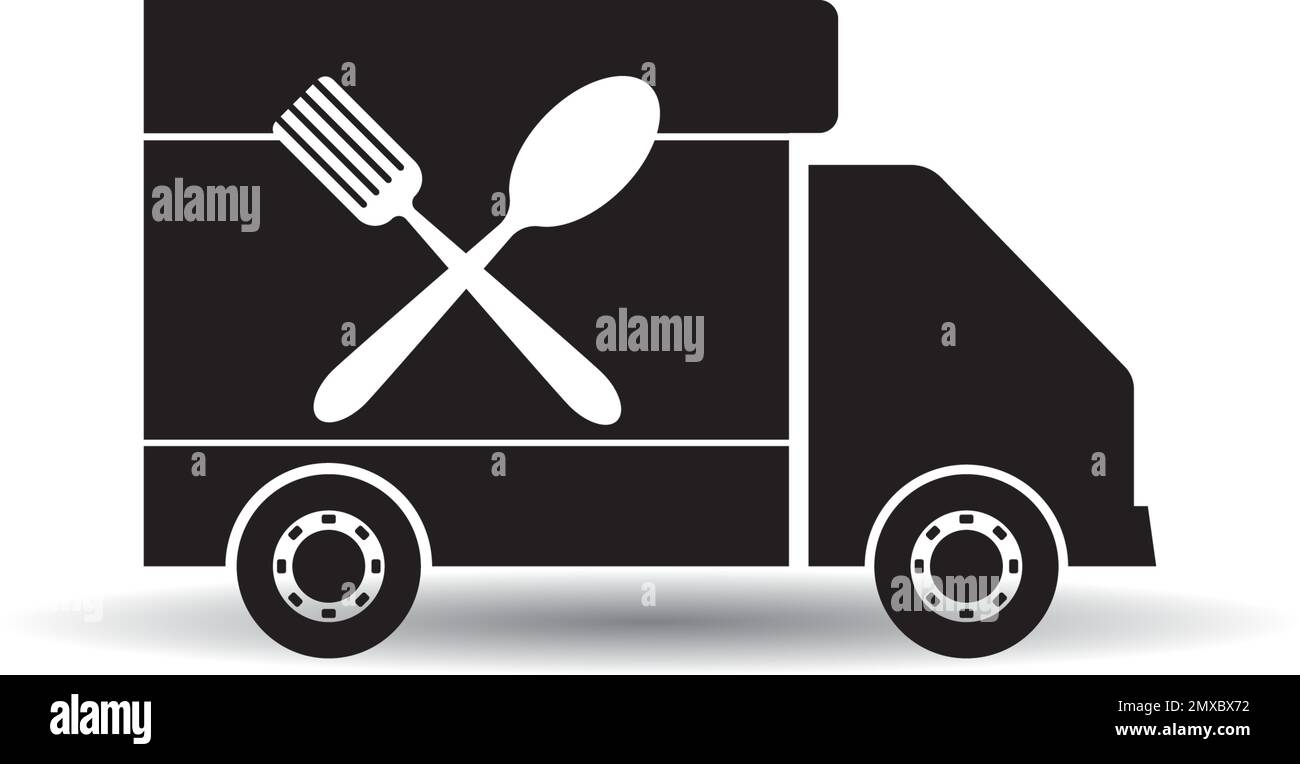 Food Truck Icon Vector Illustration Logo Design. Stock Vektor