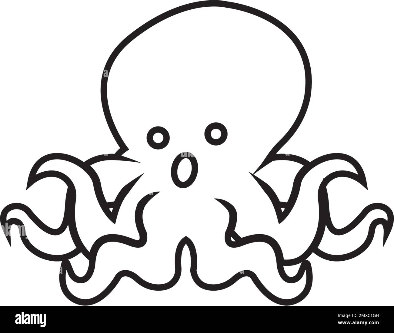 Vektorvorlage für das Octopus Logo. Symbol Symbol Konzept Symbol. Stock Vektor