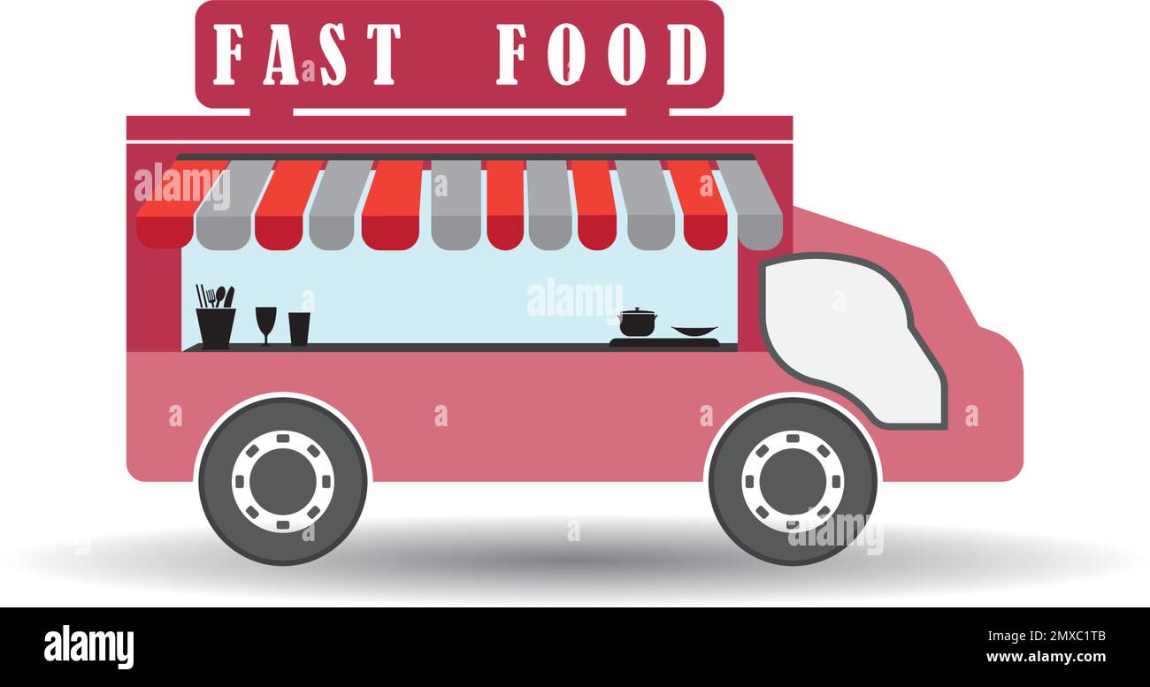Food Truck Icon Vector Illustration Logo Design. Stock Vektor