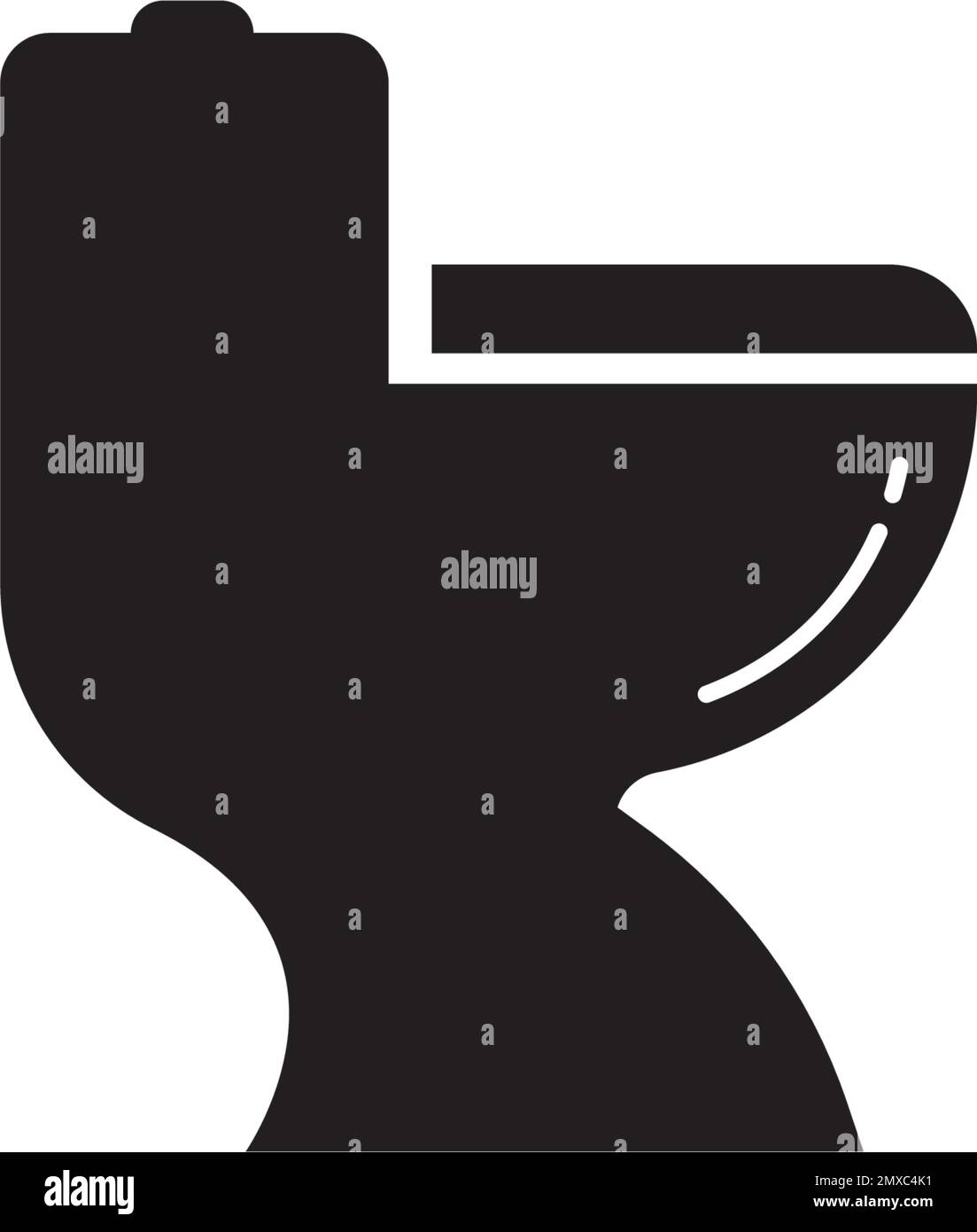 Logo-Design mit Toilettensymbol und Vektordarstellung. Stock Vektor