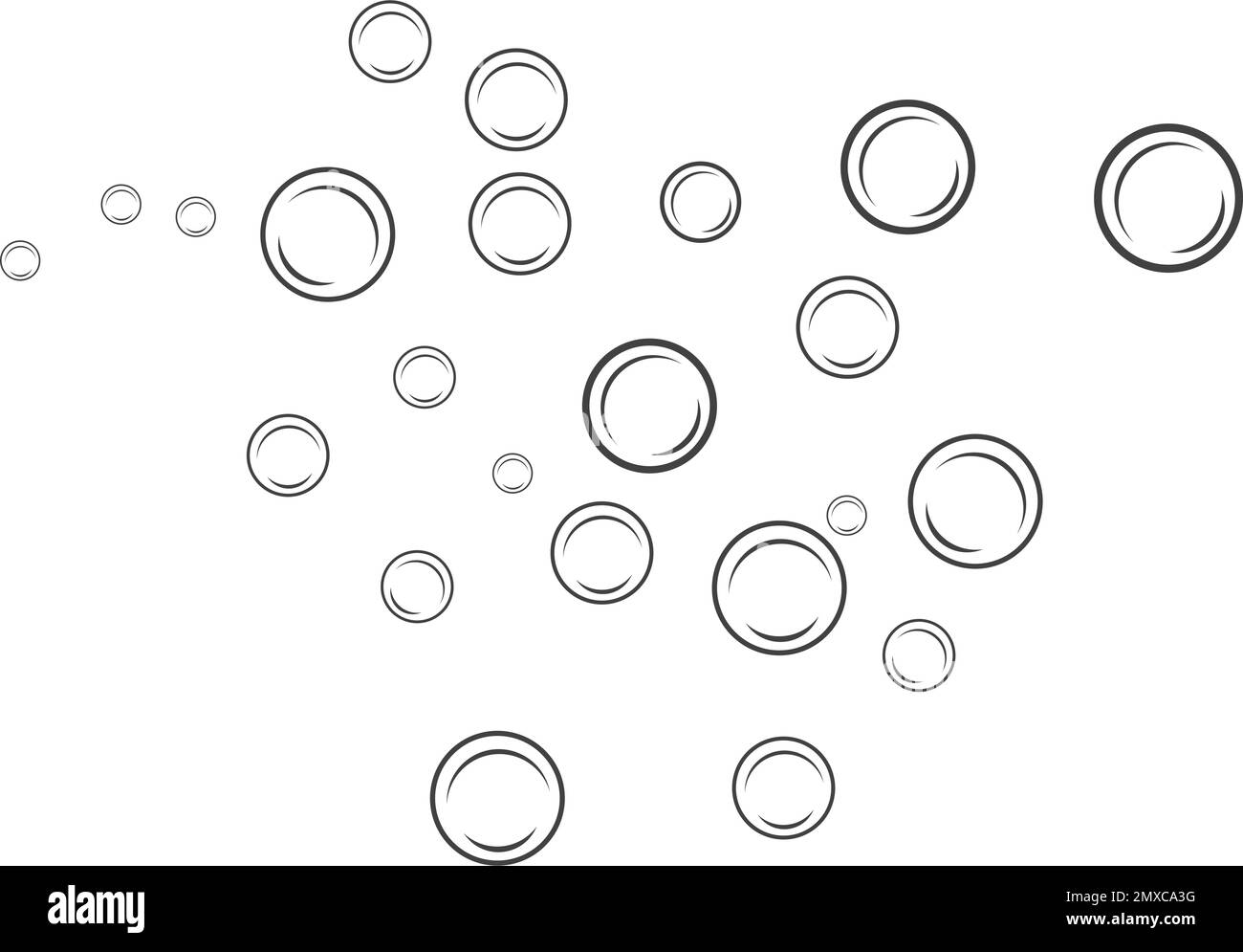 Abstrakte flache Wasserblasen nahtloses Muster isoliert Stock Vektor