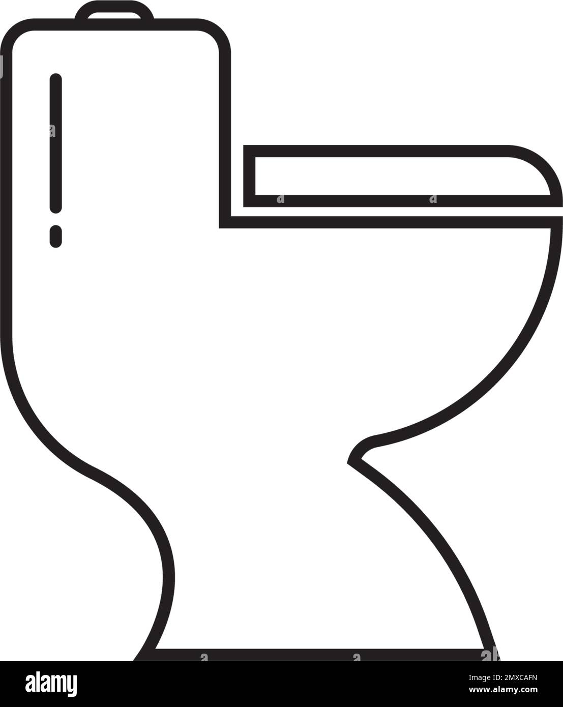Logo-Design mit Toilettensymbol und Vektordarstellung. Stock Vektor