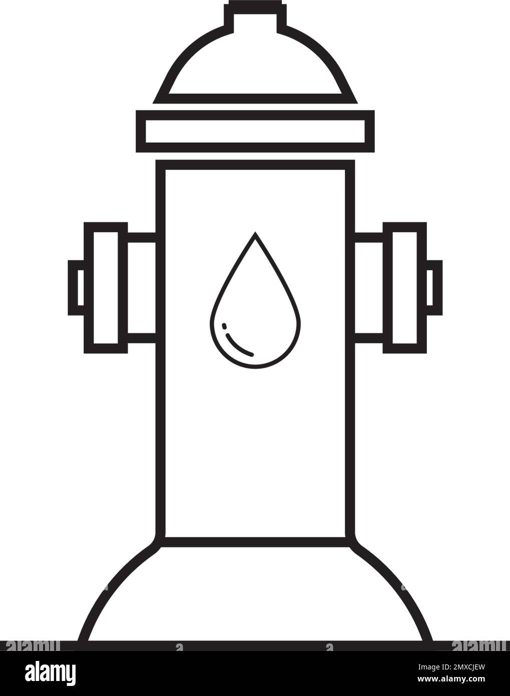 Design der Fireplug Icon-Vektordarstellung . Stock Vektor