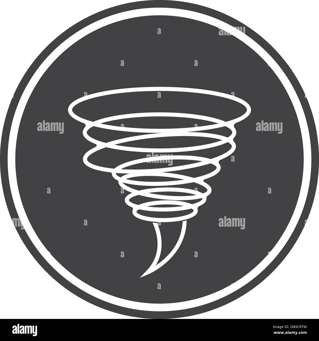 Logo-Design mit Tornado-Symbol und Vektordarstellung. Stock Vektor
