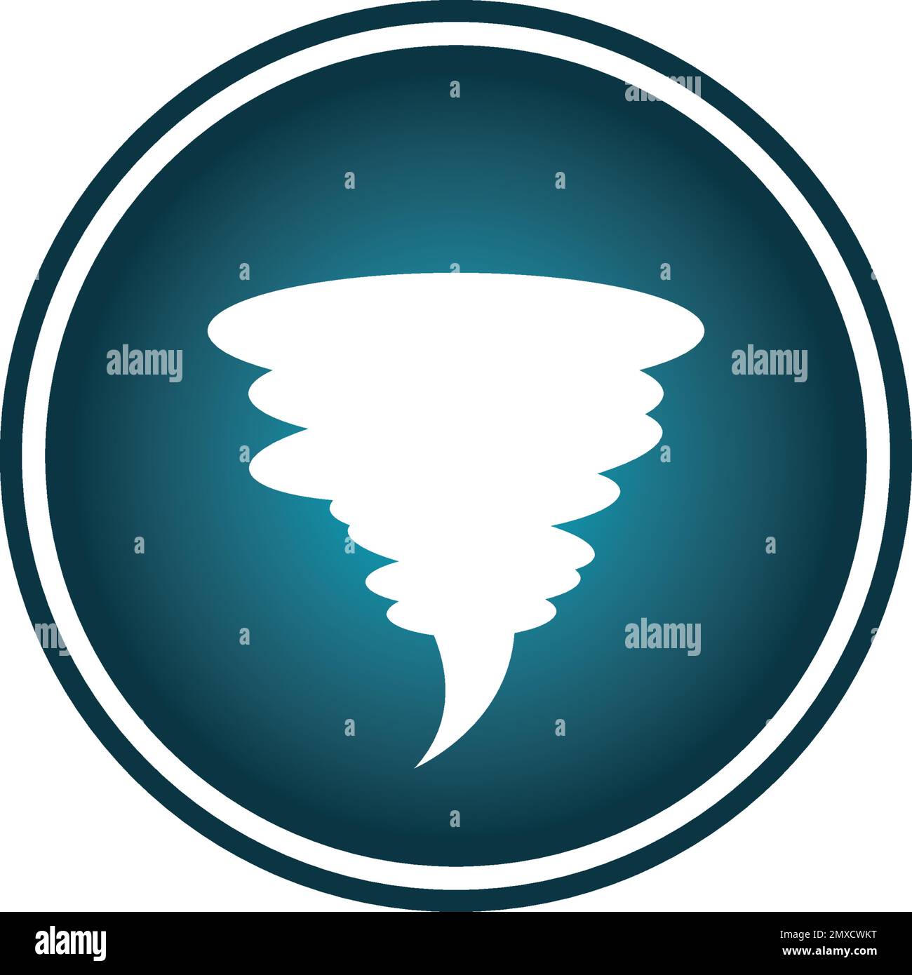 Logo-Design mit Tornado-Symbol und Vektordarstellung. Stock Vektor