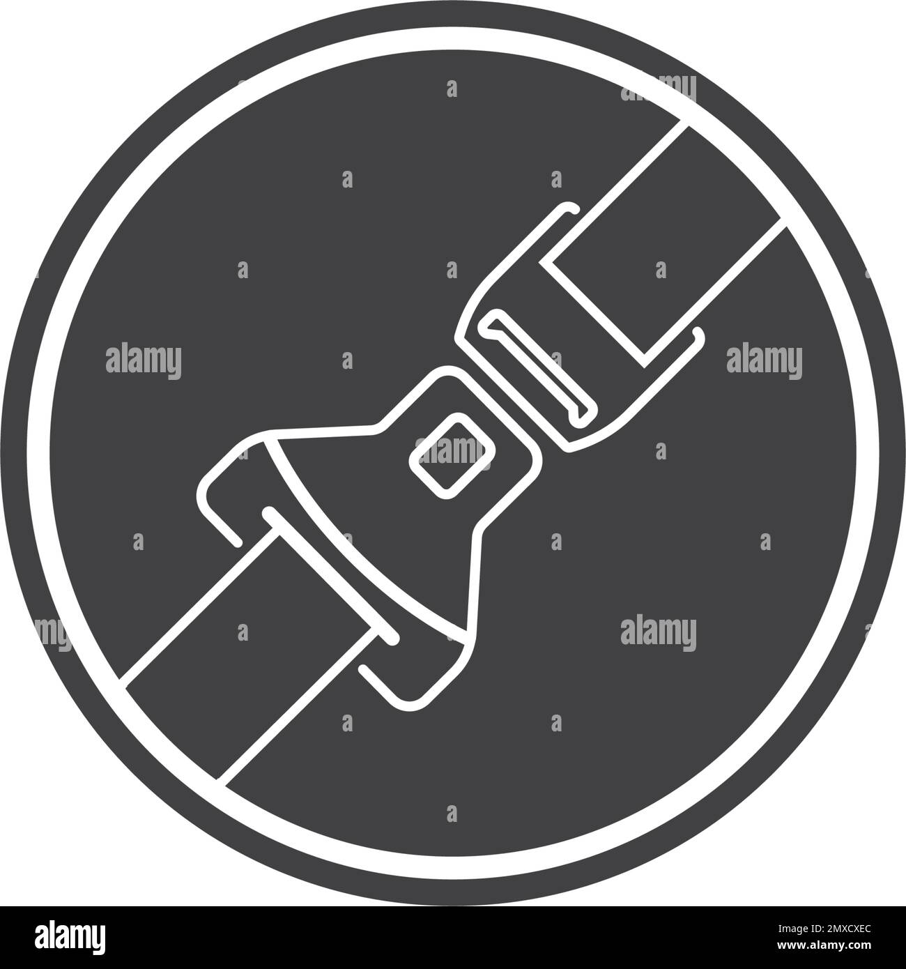 Vektor-Logo-Design des Sicherheitsgurtsymbols. Stock Vektor