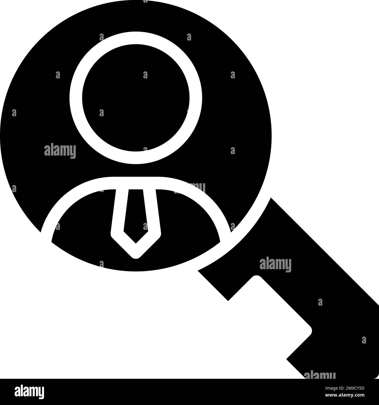 Schwarzes Glyphensymbol für Schlüsselperson Stock Vektor