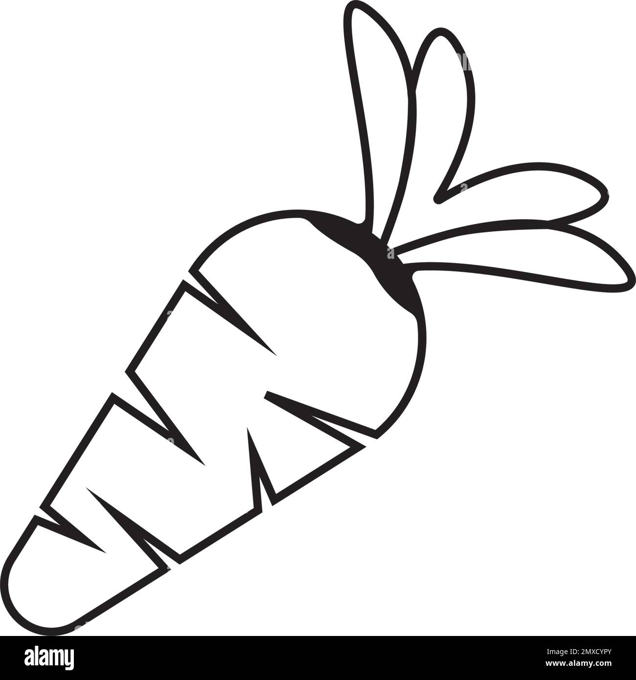 Entwurfsvorlage für Karottenvektorsymbol. Stock Vektor