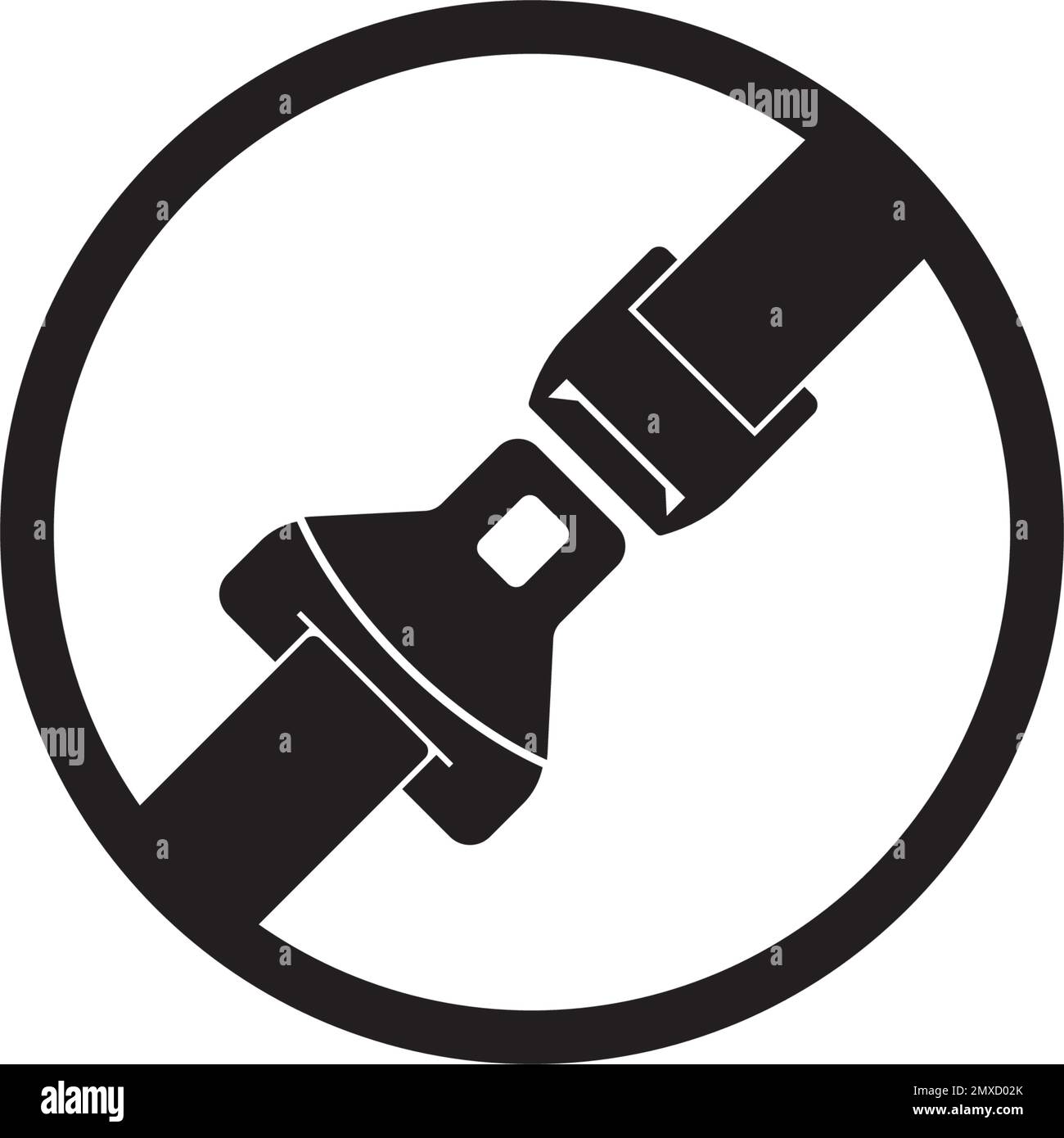 Vektor-Logo-Design des Sicherheitsgurtsymbols. Stock Vektor