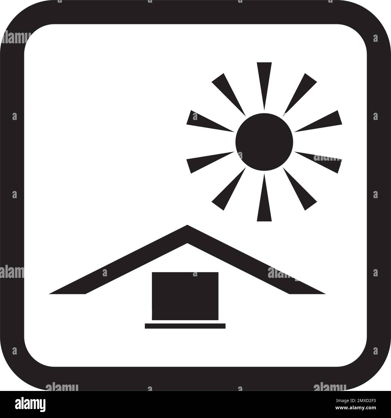 Zerbrechliches flaches Symbol mit Rissen und schwarzem Rahmen auf weißem Hintergrund isoliert. Symbol für zerbrechliche Verpackung. Abbildung des Beschriftungsvektors Stock Vektor