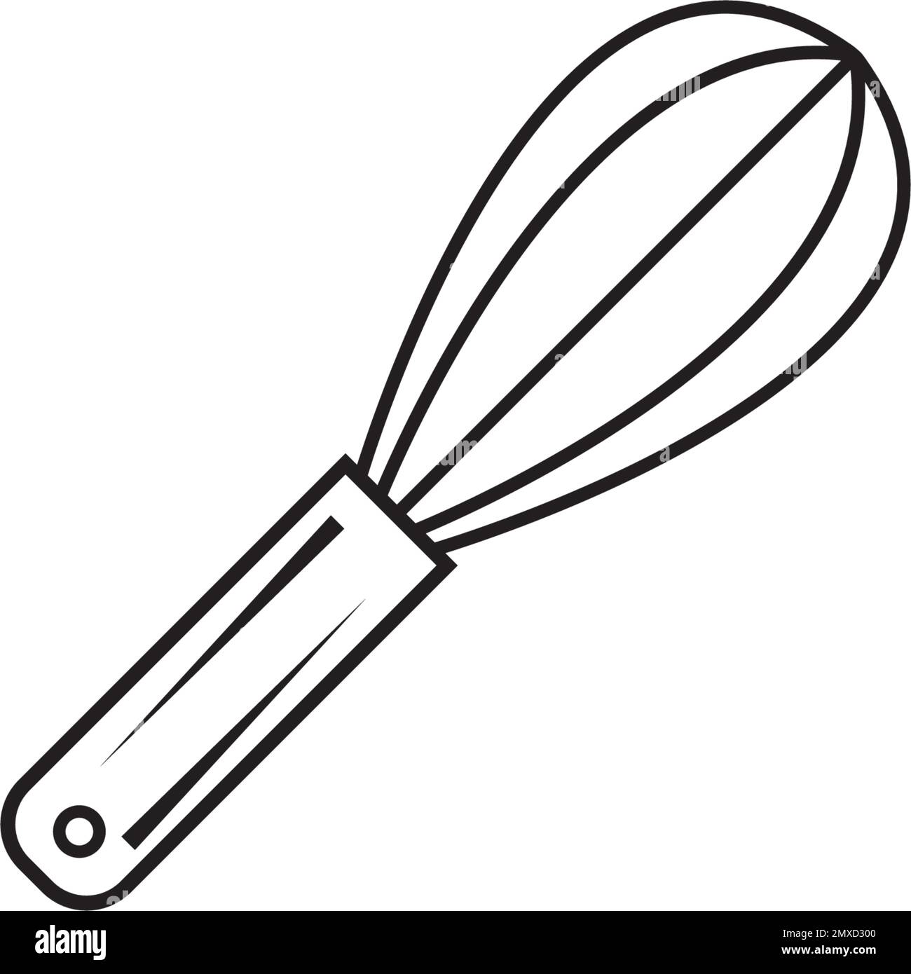 Schneebesen und Schüsseln Symbol Vektordarstellung Designvorlage, Hintergrund. Stock Vektor