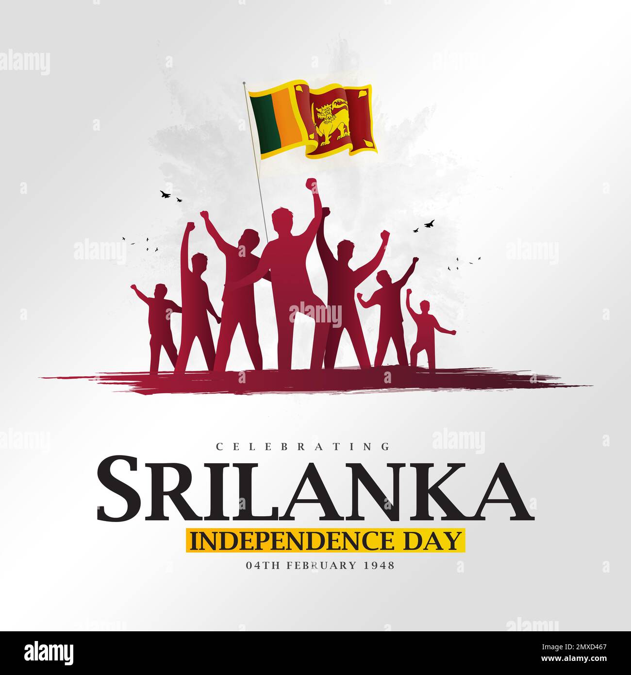 Srilanka Unabhängigkeitstag 4. Februar Illustration. Stockfoto