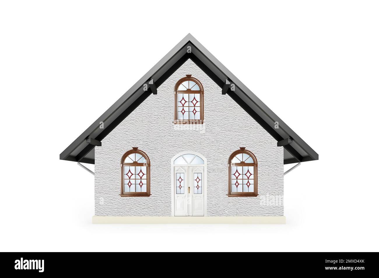 Miniaturmodell eines Familienhauses Stockfoto