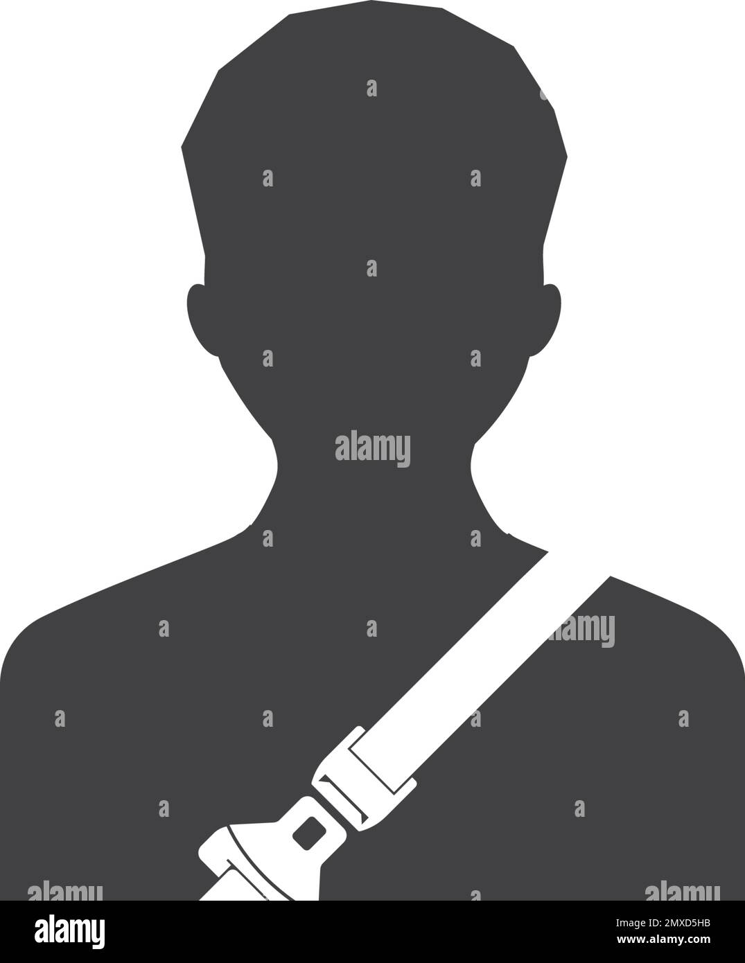 Vektor-Logo-Design des Sicherheitsgurtsymbols. Stock Vektor