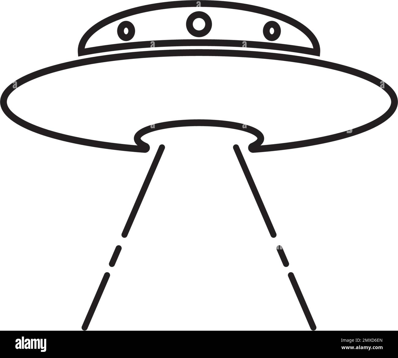 Entwurfsvorlage für UFO-Vektorsymbol. Stock Vektor