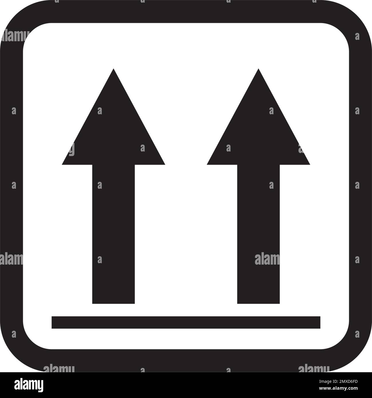 Zerbrechliches flaches Symbol mit Rissen und schwarzem Rahmen auf weißem Hintergrund isoliert. Symbol für zerbrechliche Verpackung. Abbildung des Beschriftungsvektors Stock Vektor