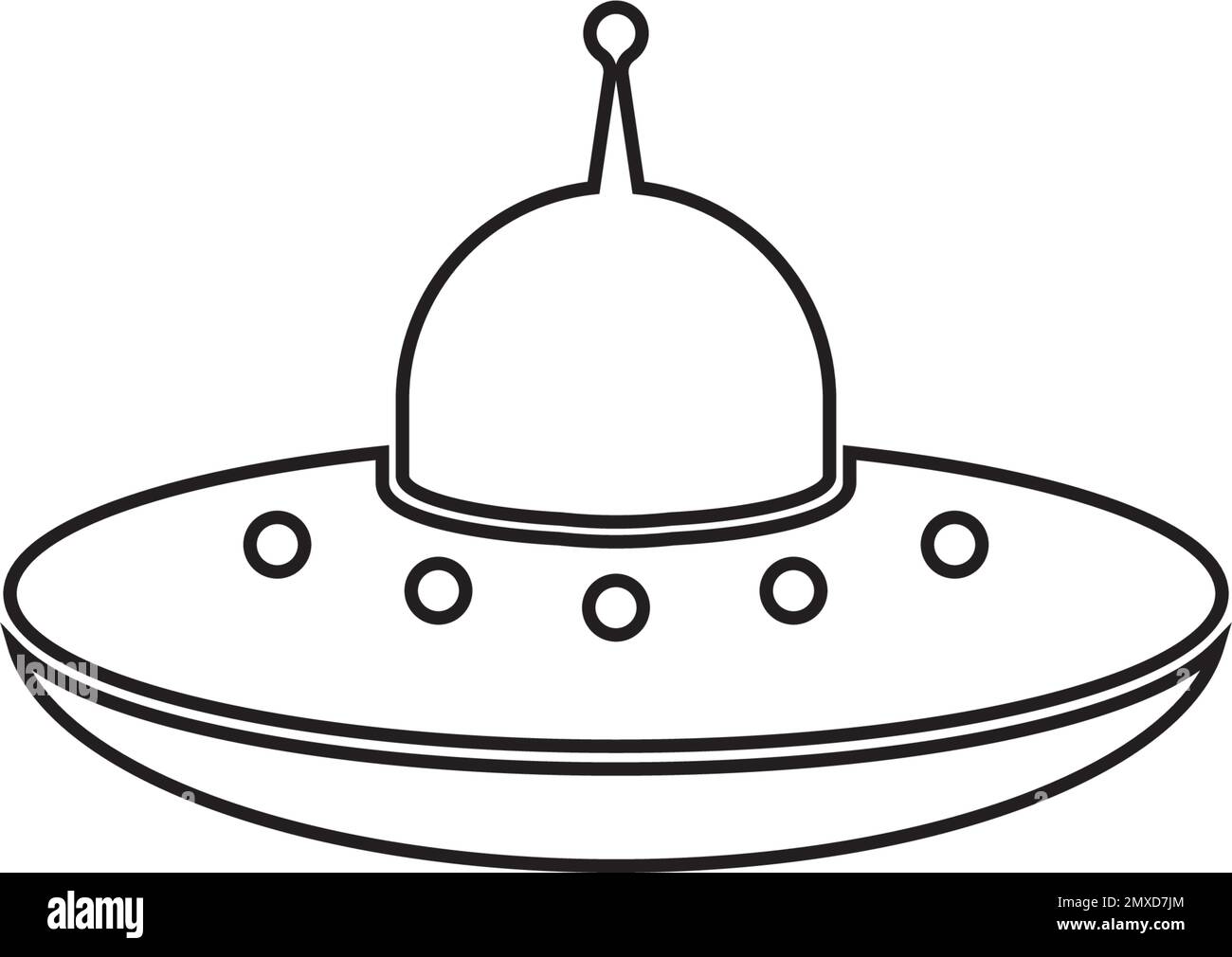 Entwurfsvorlage für UFO-Vektorsymbol. Stock Vektor