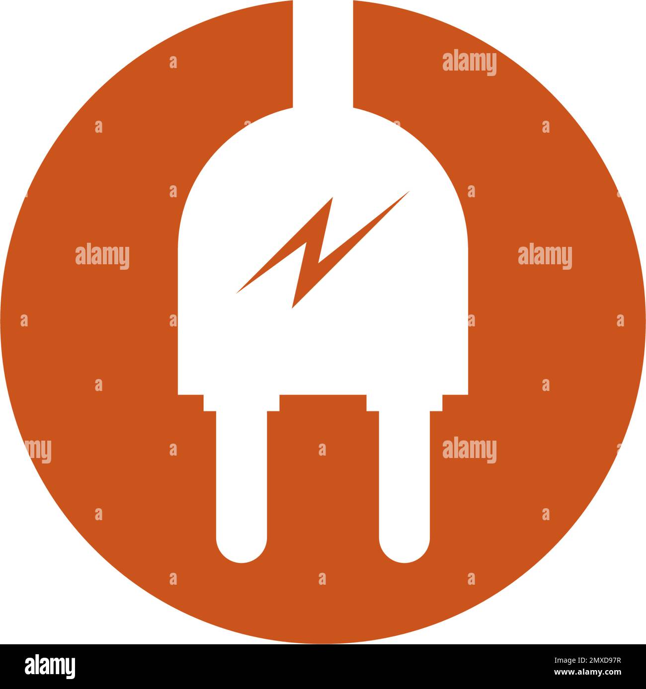 Symbol des elektrischen Steckers Vektordarstellung Logo-Design. Stock Vektor