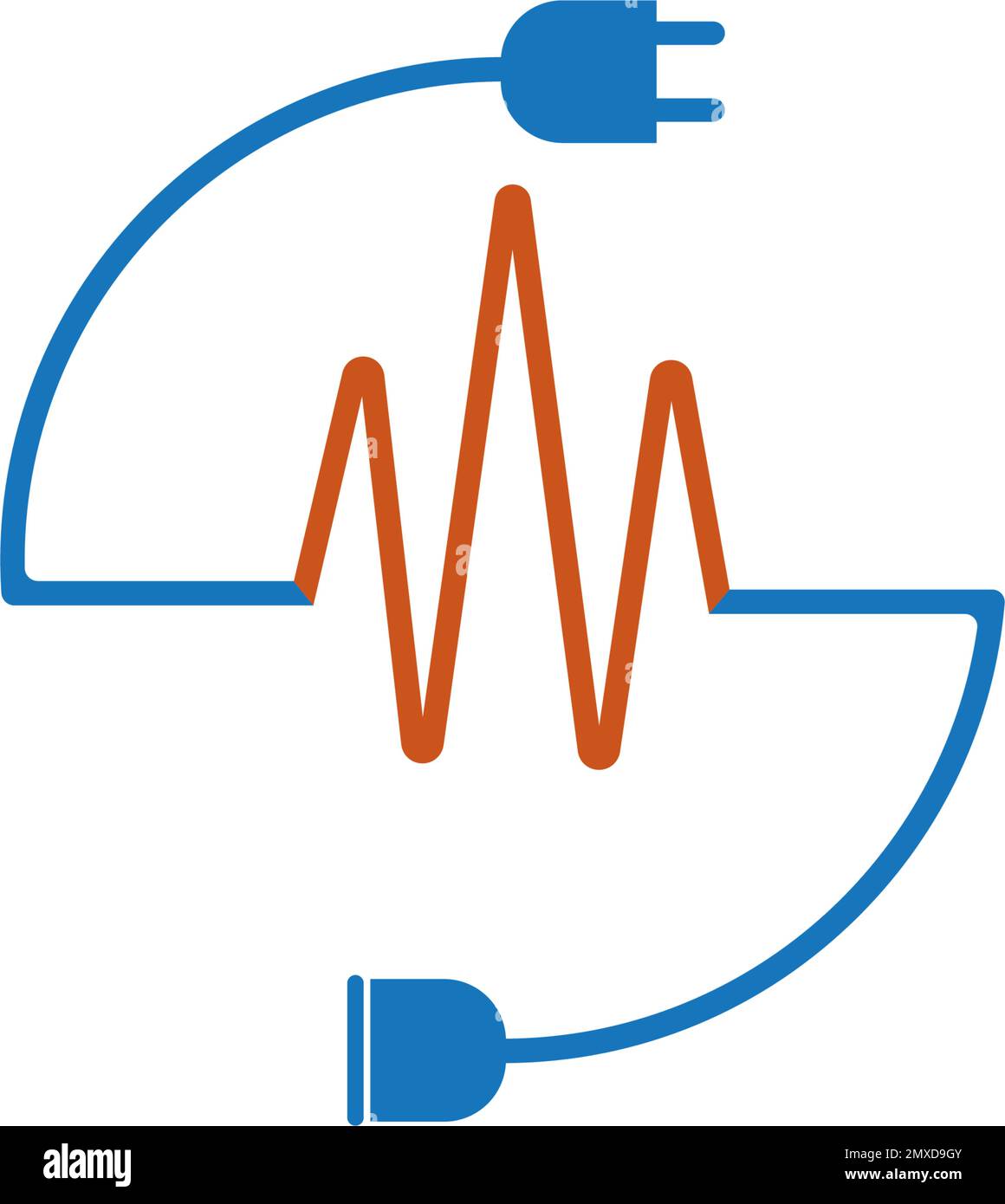 Symbol des elektrischen Steckers Vektordarstellung Logo-Design. Stock Vektor