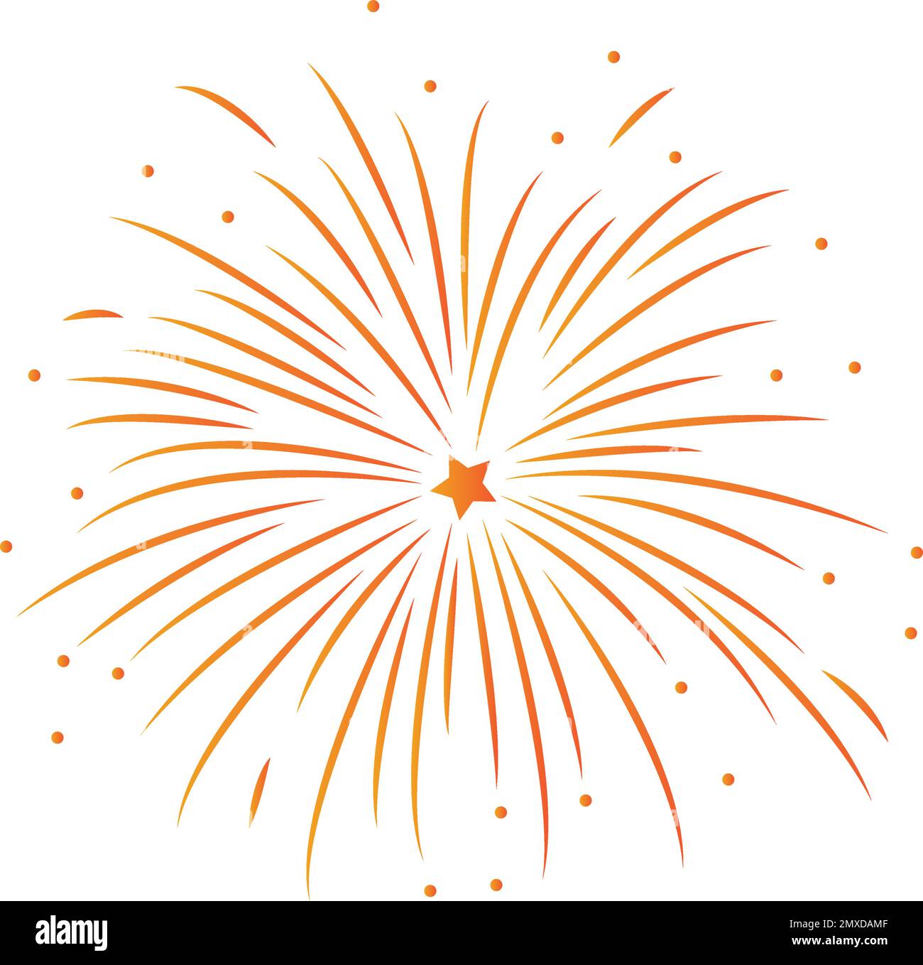 Logo mit „Feuerwerk“-Vektorgrafik Stock Vektor