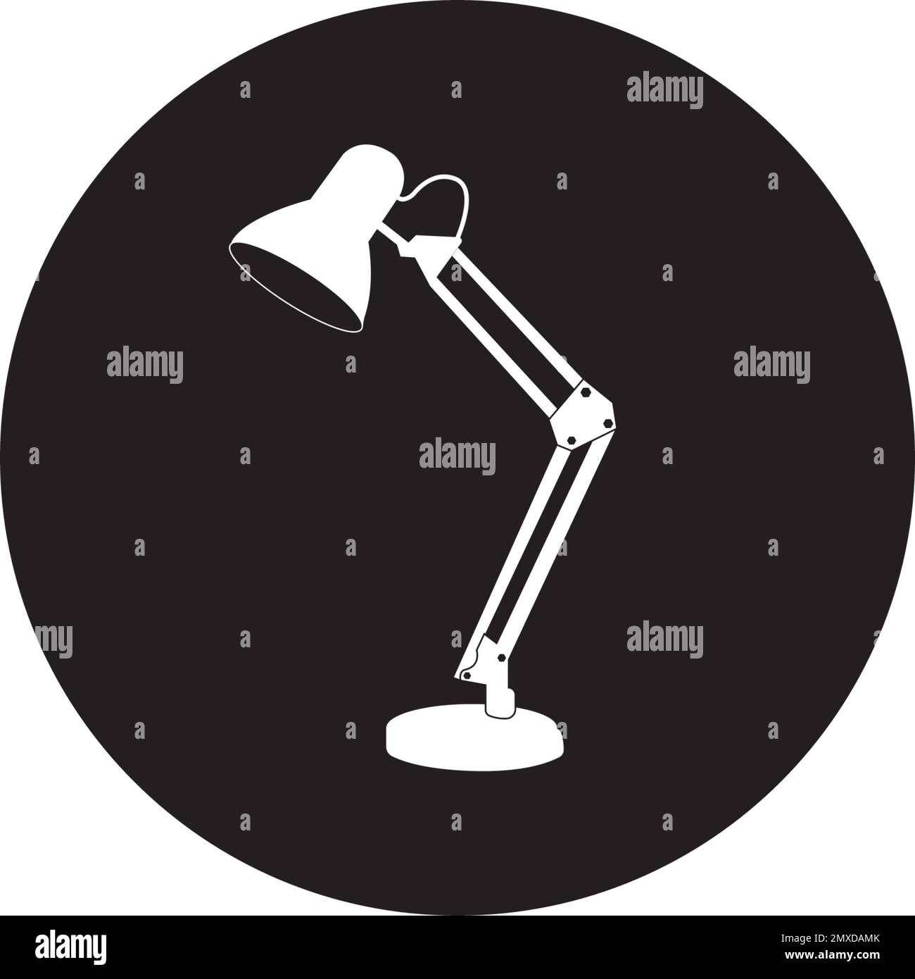 Vektordesign der Tischleuchte. Stock Vektor