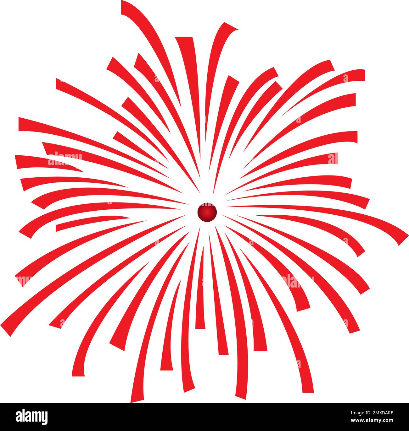 Logo mit „Feuerwerk“-Vektorgrafik Stock Vektor