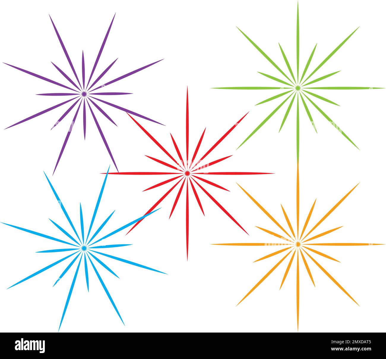 Logo mit „Feuerwerk“-Vektorgrafik Stock Vektor