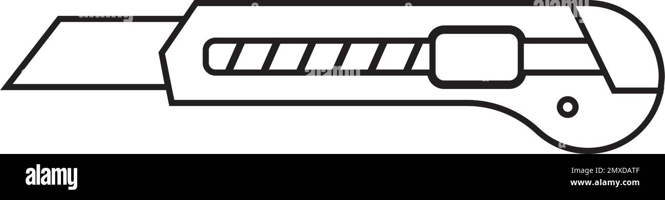 Cutter-Messer – Symbol für Schreibwaren Vektordesign-Vorlage Stock Vektor