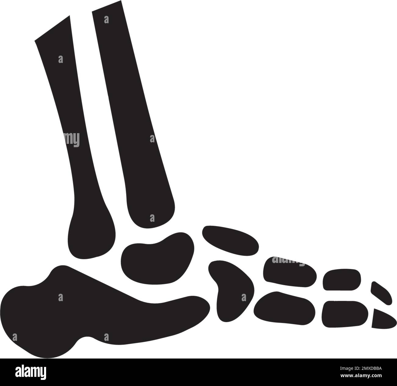 Symbol für Beingerüst, Konstruktionsvorlage für Vektordarstellung. Stock Vektor