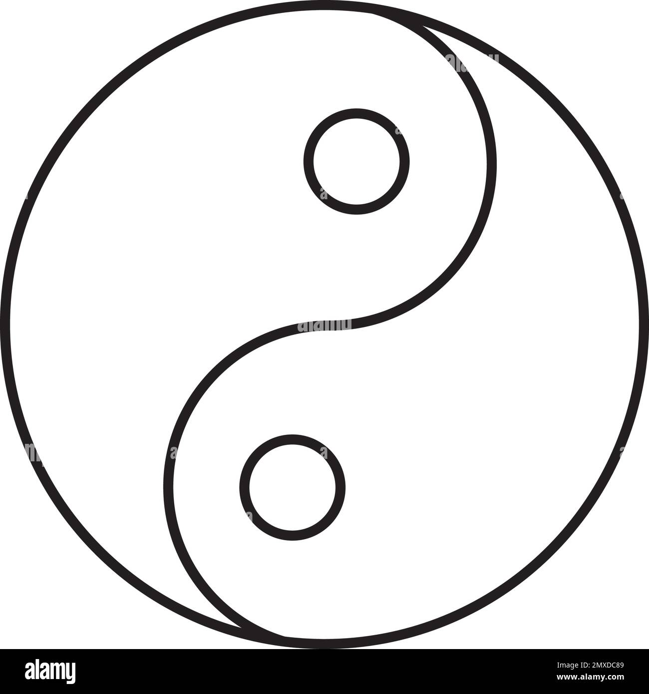 Ying-Yang-Symbol für Harmonie und balance Stock Vektor
