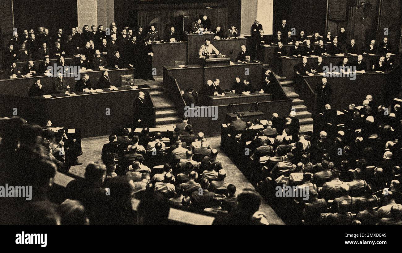 Der Reichstag am 23. März 1933. Museum: PRIVATE SAMMLUNG. Autor: ANONYM. Stockfoto