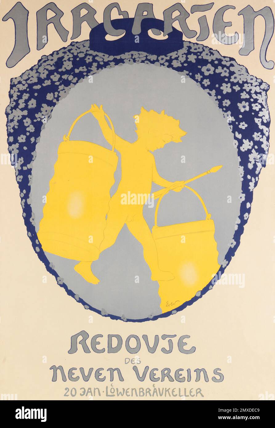 Irrgarten. Redoute des Neuen Vereins. Museum: PRIVATE SAMMLUNG. Autor: FRITZ ERLER. Stockfoto