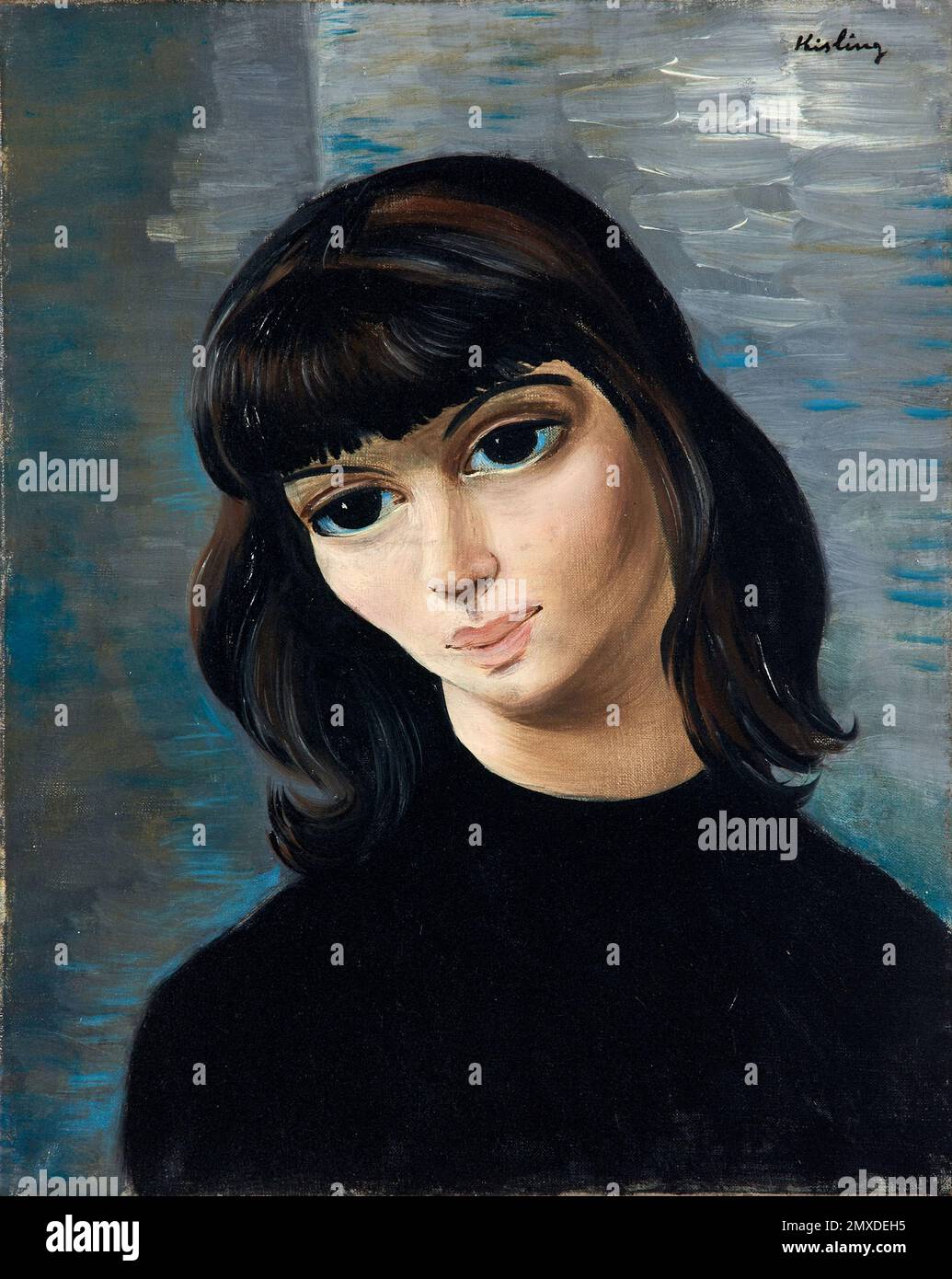 Jeune Femme Brune. Museum: PRIVATE SAMMLUNG. Autor: MOISE KISLING. Stockfoto