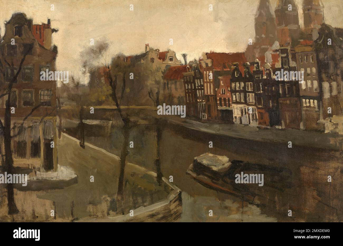 Prinsengracht in Amsterdam. Museum: Royal Museum of Fine Arts, Antwerpen. AUTOR: GEORGE HENDRIK BREITNER. Stockfoto