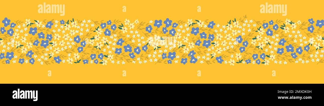 Niedliche Hand gezeichnet ditsy nahtloses Muster, schöne florale Hintergrund, ideal für Textilien, Banner, Tapeten, Umhüllung - Vektordesign Stock Vektor