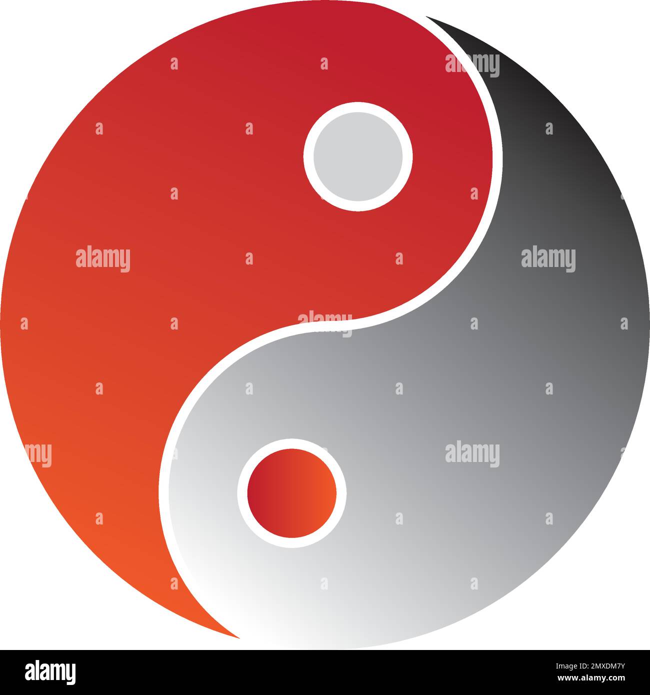 Ying-Yang-Symbol für Harmonie und balance Stock Vektor
