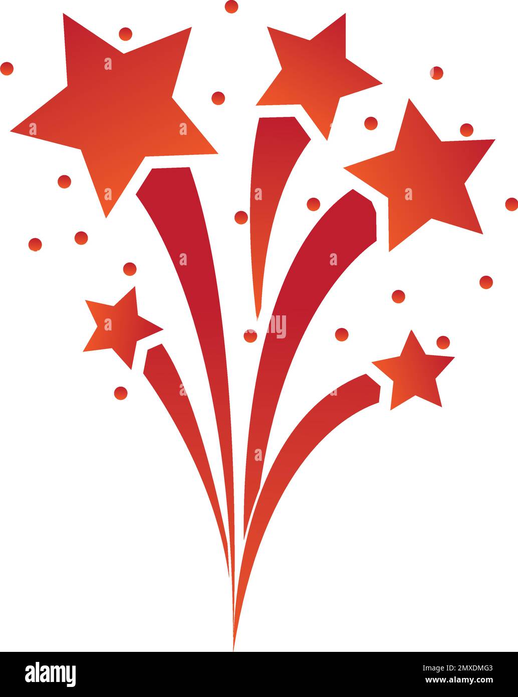 Logo mit „Feuerwerk“-Vektorgrafik Stock Vektor