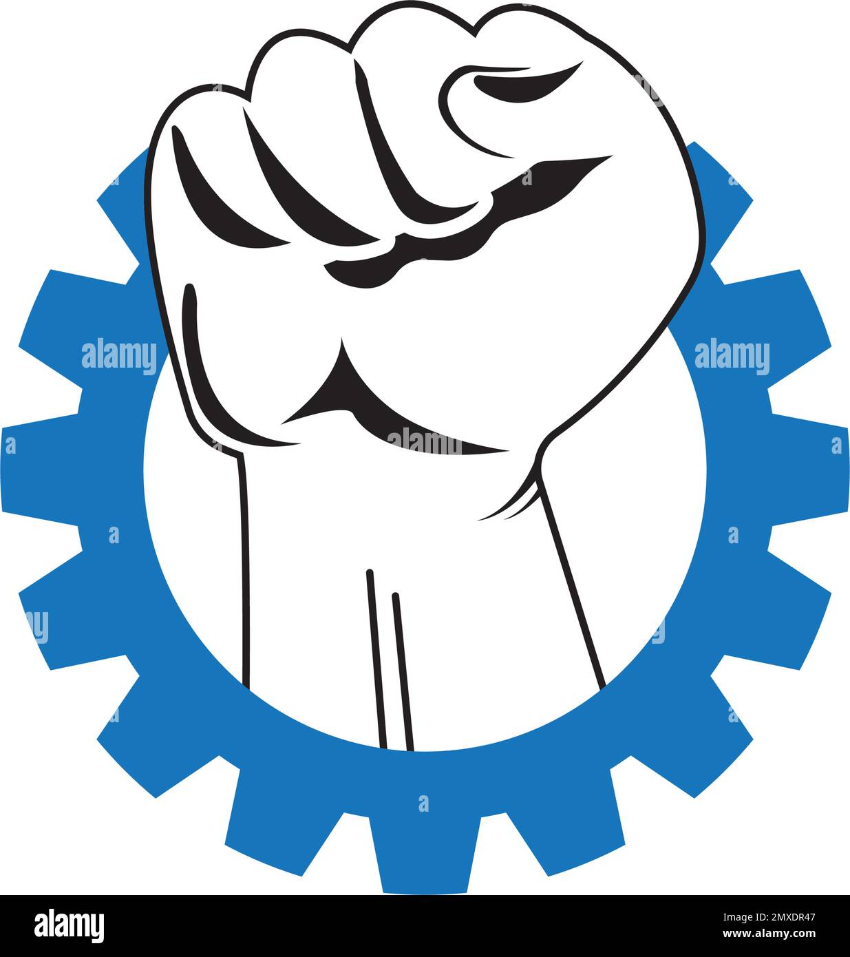 Faustsymbol, das einen feurigen Geist darstellt, Logo-Design mit Vektorgrafik. Stock Vektor